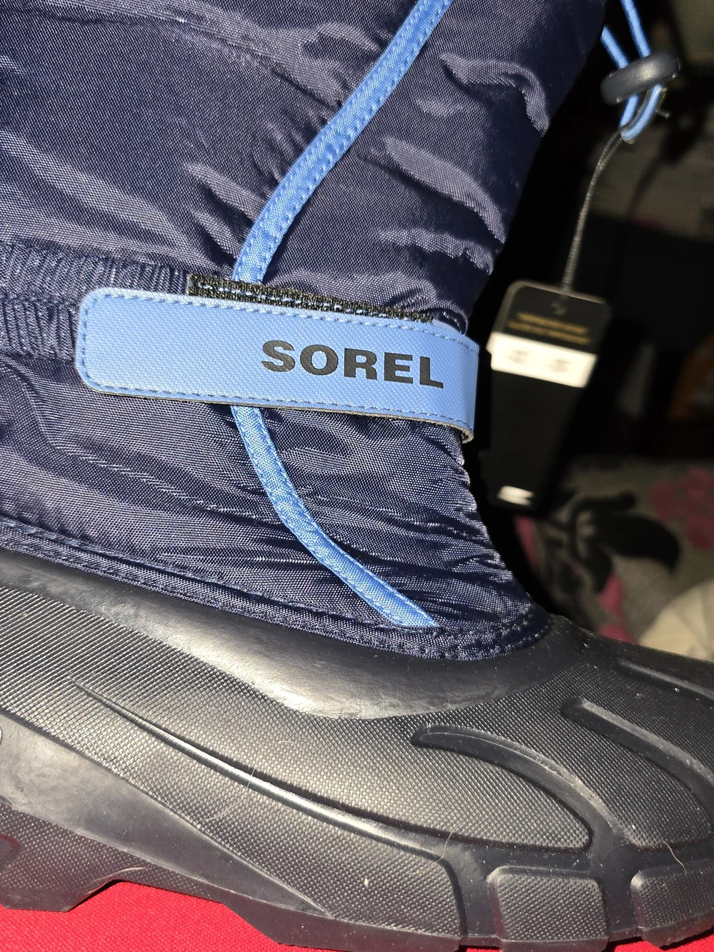 Sorel Youth Flurry warm cozy Winter Snow Boots Collegiate Navy, Atmosphere size7
